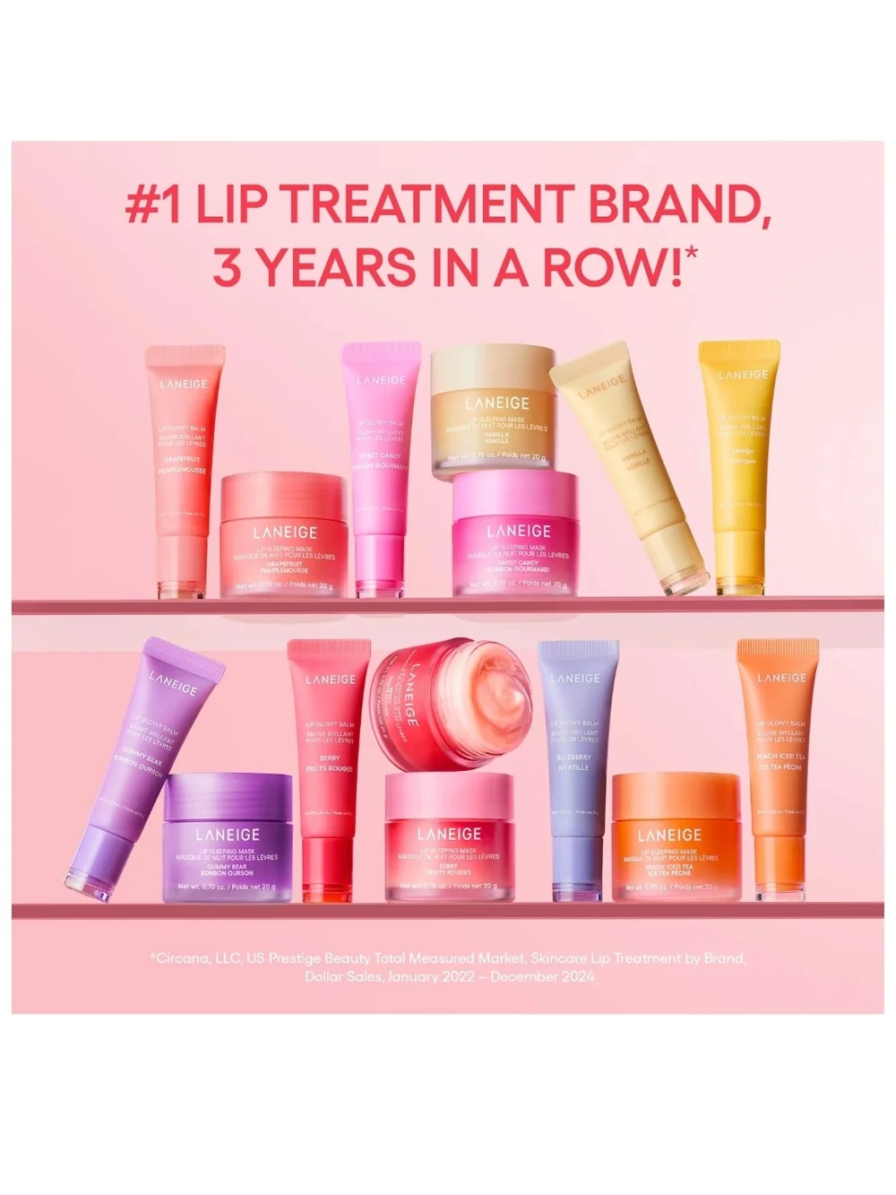 LANEIGE Lip Glowy Balm Lightweight Hydration w/Shea Butter, Pick 1, NIB - Picture 8 of 10